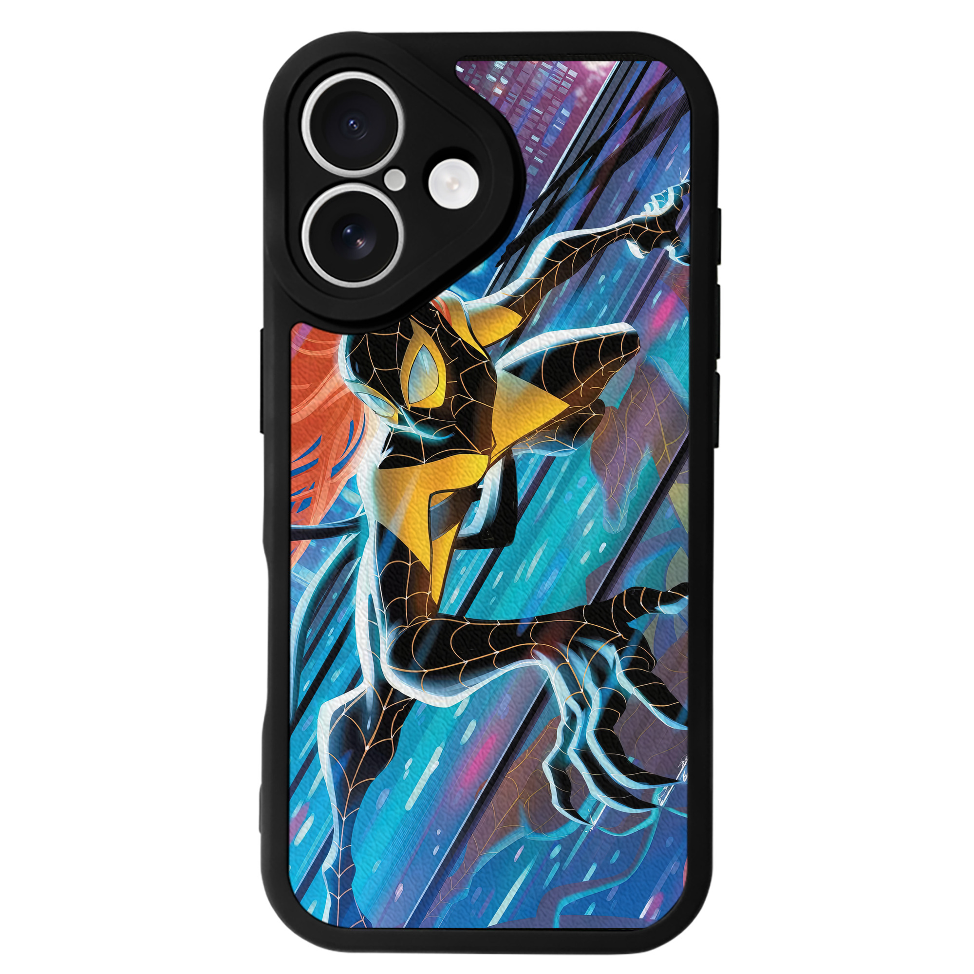 （画像用） Spider Man スパイダーマン 【iPhone 16シリーズ対応】シリコンスマホケース（レザー調） 材質：シリコン